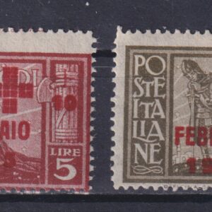 REGNO 1945 EGEO PRO CROCE ROSSA M.N.H. CERT. DIENA