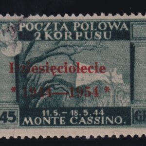 1946 CORPO POLACCO ANNULLATO CERT. AVANZO