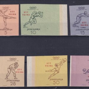 TRIESTE 1952 OLIMPIADI HELSINKI NON DENT. B.D.F. M.N.H. CERT. FERRARIO-BIONDI-RAYBAUDI