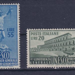 ITALIA 1950 UNESCO CONFERENZA FIRENZE M.N.H.
