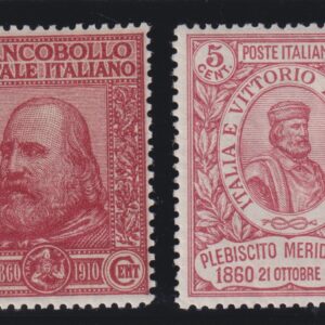 REGNO D'ITALIA 1910 GARIBALDI M.N.H. CERT. CILIO TOP