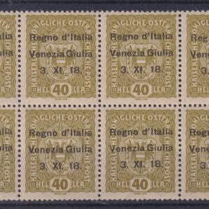 REGNO D'ITALIA 1918 AUSTRIA STEMMA E CORONA M.N.H. CERT. AVANZO