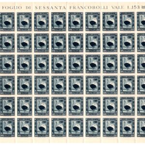 Somalia Pittorica 1 emissione 1932  Foglio 60 esemplari mnh 2,55 ardesia 1932 sassone 180