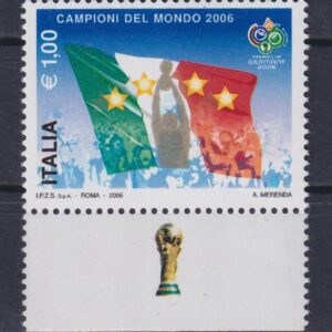 ITALIA 2006 MONDIALI DI CALCIO MNH VARIETÀ CERT. FERRARIO