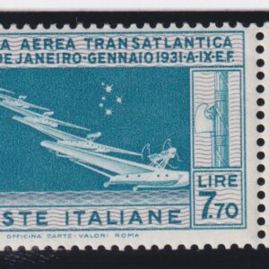 REGNO D'ITALIA 1930 BALBO P.A. B.D.F. M.N.H. CERT. BOLAFFI