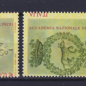 ITALIA 2003 ACCADEMIA DEI LINCEI MNH VARIETÀ CERT. FERRARIO