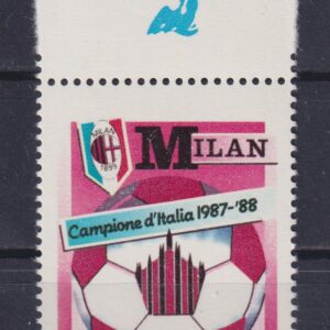 ITALIA 1988 SCUDETTO MILAN MNH VARIETÀ CERT. CARRARO