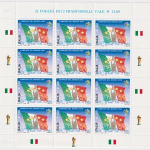 ITALIA 2006 CAMPIONI DEL MONDO MNH VARIETÀ CERT. CAFFAZ