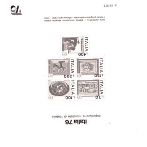 Repubblica italiana Esposizione Mondiale filatelia foglietto 1976