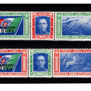 Trittico Balbo le 20 sigle mnh insieme raro