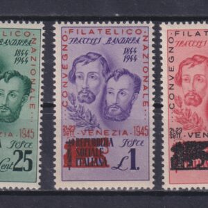 REGNO D'ITALIA 1945 CONGRESSO FILATELICO VENEZIA M.N.H. CERT. RAYBAUDI