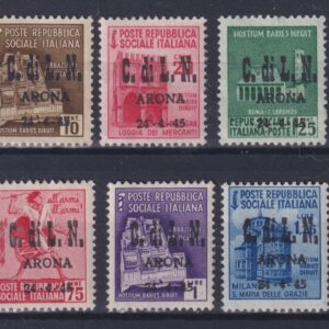 REGNO D'ITALIA 1944 C.L.N. ARONA M.N.H. CERT. SOTTORIVA