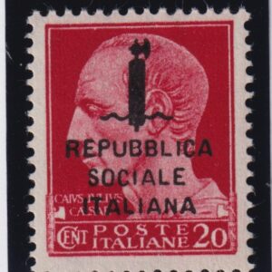 REGNO D'ITALIA 1944 G.N.R. 20C. M.N.H. CERT. DIENA