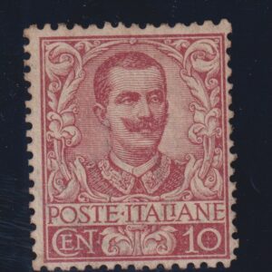 REGNO D'ITALIA 1901 FLOREALE 10C. M.N.H. CERT. DIENA