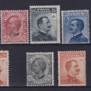 REGNO D'ITALIA 1912-1922 EGEO COS M.N.H. CERT. RAYBAUDI