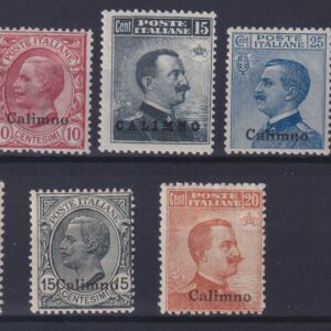 REGNO D'ITALIA 1912-22 EGEO CALIMNO M.N.H. CERT. RAYBAUDI
