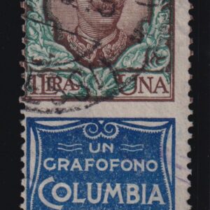REGNO D'ITALIA 1924 1 LIRA COLUMBIA ANNULLATO CERT. CILIO