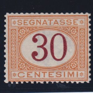 REGNO D'ITALIA 1870 SEGNATASSE 30C. M.N.H. CERT. SOTTORIVA