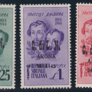 REGNO D'ITALIA 1945 C.L.N. ARONA M.N.H. CERT. SOTTORIVA