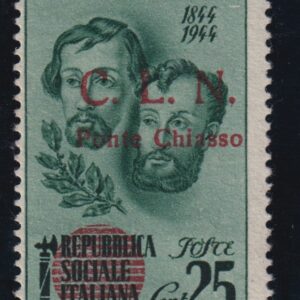 REGNO D'ITALIA 1945 C.L.N. PONTE CHIASSO M.N.H. CERT. DIENA